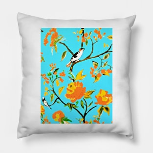 Spring Birds Are In The Air Oil Painting Pillow