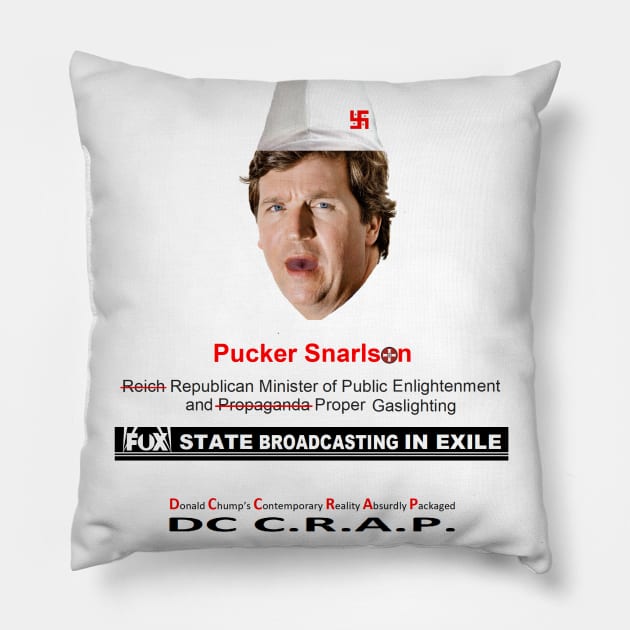 Pucker Snarlson Pillow by arTaylor