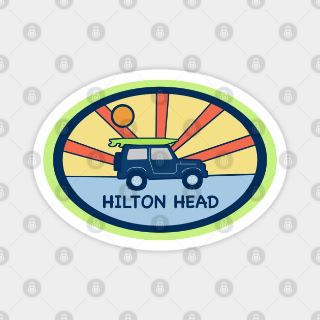 Hilton Head SC Beach Day Magnet by Trent Tides