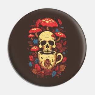 Skull Coffee Pin