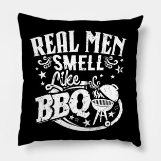 Funny BBQ Grilling Real Men Smell Like Barbecue Pillow