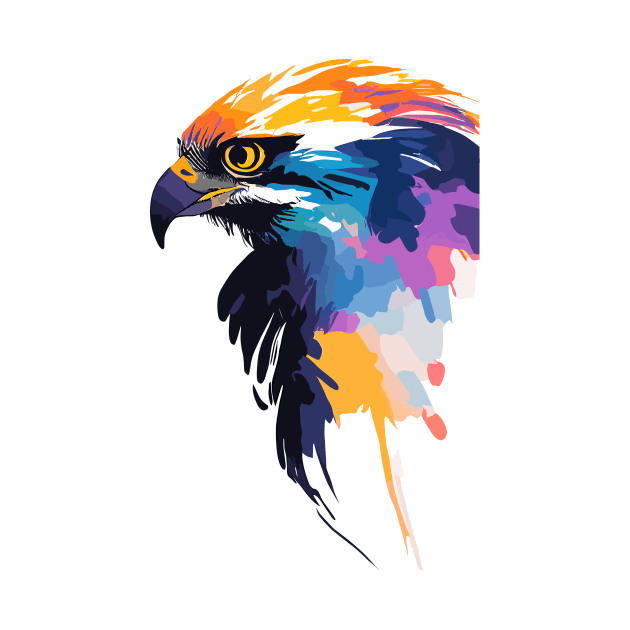 Eagle Bird Wild Nature Animal Colors Art by Cubebox
