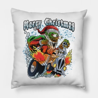 Marry Christmas santa monster fink Pillow