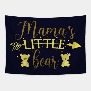 Mama's Little Bear Cute gift for baby yellow bear Tapestry