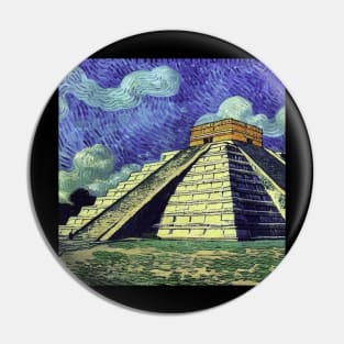 Chichen Itza painting, Vincent van Gogh style Pin