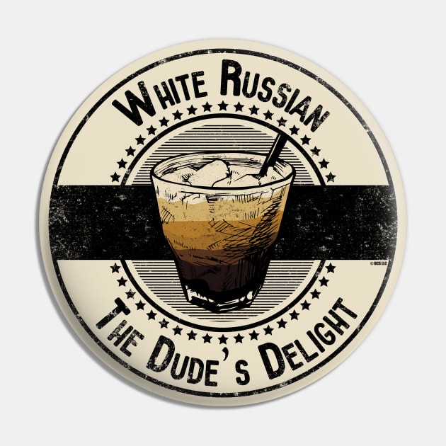 White Russian The Dude's Delight Pin by Zen Cosmos Official