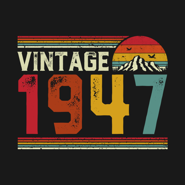 Vintage 1947 Birthday Gift Retro Style by Foatui