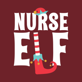 Nurse Elf Cute Funny Christmas T-Shirt
