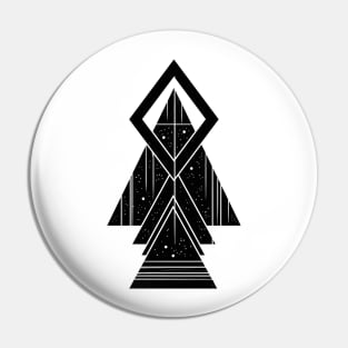 Dark Triangles: A Black Geometric Design Pin