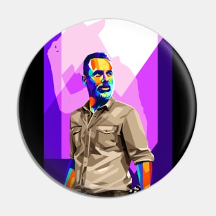 Rick Grimes WPAP Pop Art colorful Pin