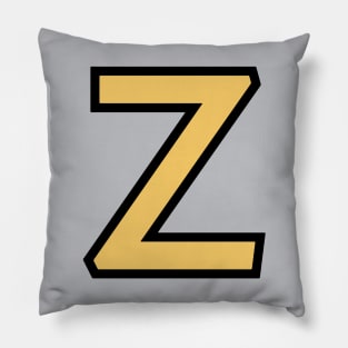 Funky Yellow Letter Z Pillow