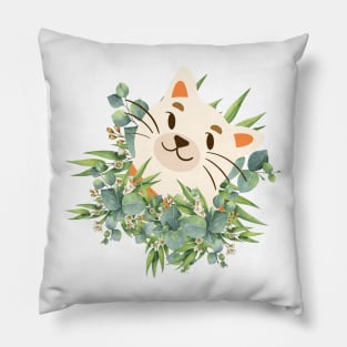 Flower cat! Pillow