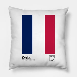 Ohio Flag // Original Aesthetic Colors Artwork Design Pillow