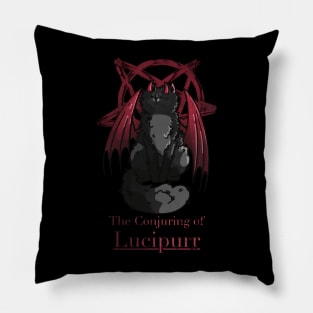 The Conjuring of Lucipurrr Pillow