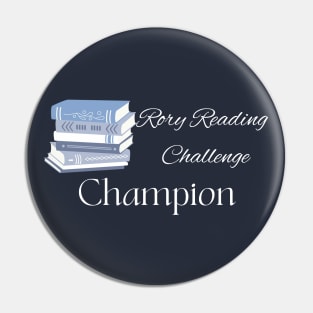 Rory Reading Challenge Champion- Light Book Design Pin