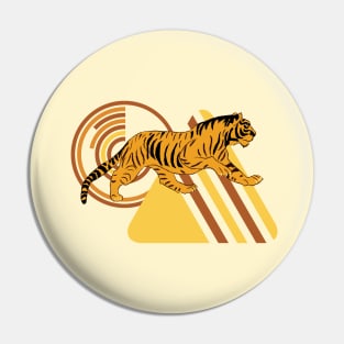 Tiger With Geometric Stripes Pin