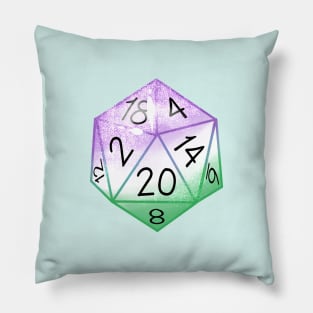 Genderqueer Pride D20 Dice Pillow