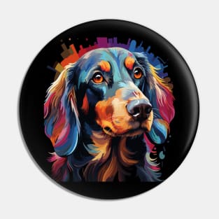 Dachshund Rainbow Pin