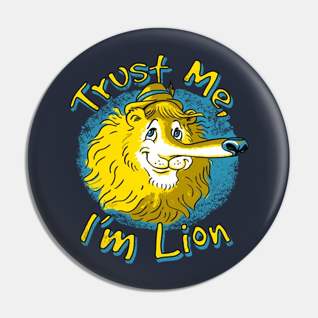 Lying Lion Pin by Mudge