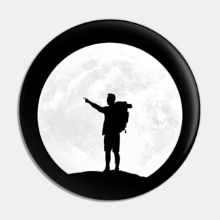 traveler in full moon Pin