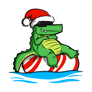 Floating Gator - Christmas T-Shirt