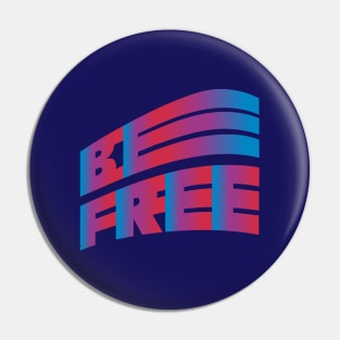 Be Free (Gradient Typography design) Pin