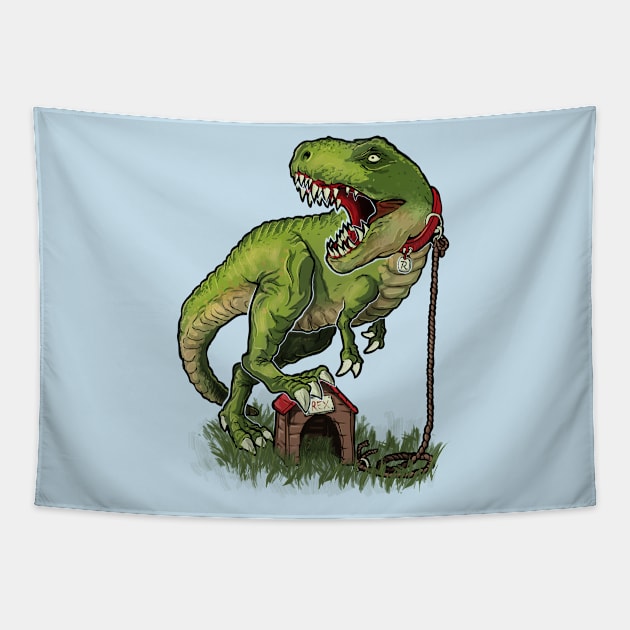 Domesticated Tyrannosaurus Tapestry by raxarts