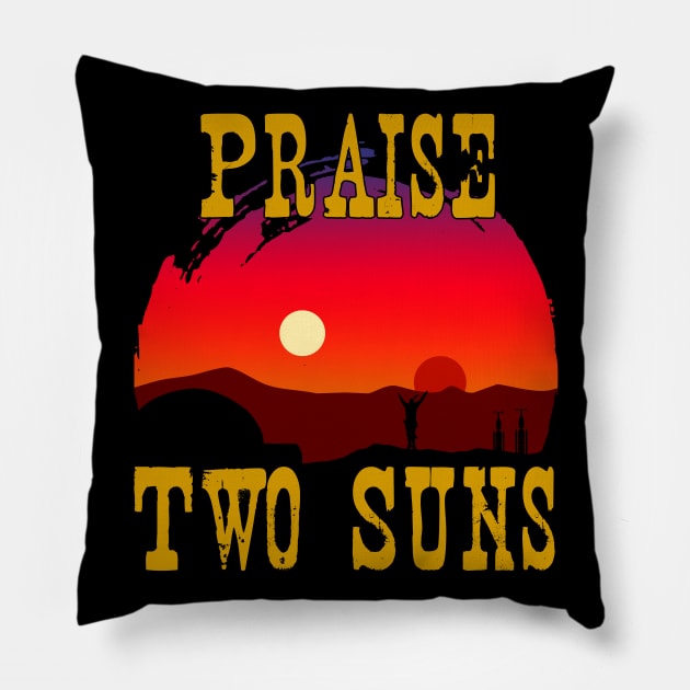 Praise Two Suns Pillow by Taki93