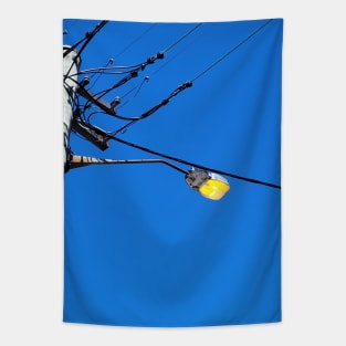 Golden Glow Street Light Photo Print Tapestry