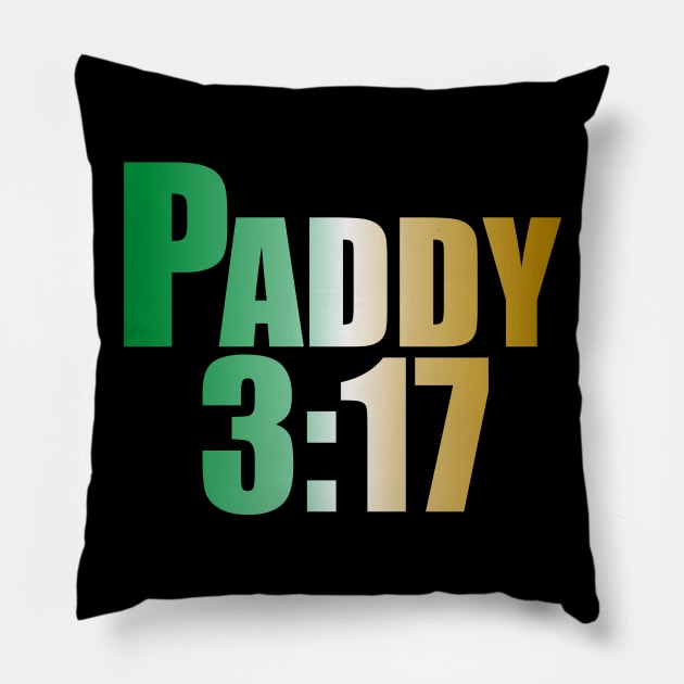 St.Paddy 3:17 Pillow by Bandura