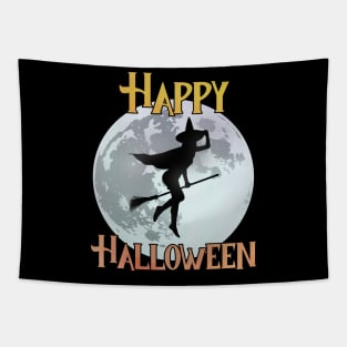 Happy Halloween - The Flying Witch Tapestry