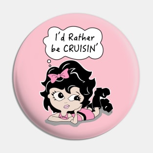 Car Cruiser Cartoon, Hot Rod Hottie, Morrissey OC Pin