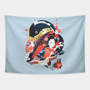 elegant japan concept Tapestry