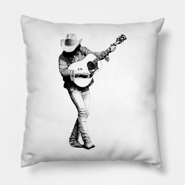 Dwight Yoakam Pillow by idontwannawait