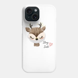 Deer Wearing Mask, Stay Safe! Phone Case