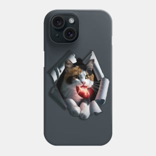 This cute cat steals my heart Phone Case