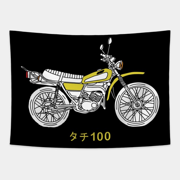 Vintage Motocross Tapestry by kalemstudio