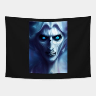 SPOOKY BLUE EYED PURPLE TINGED HALLOWEEN VAMPIRESS Tapestry