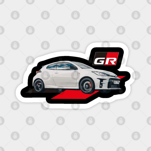 TOYOTA GR YARIS - gazoo racing Magnet by cowtown_cowboy