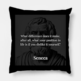 Seneca's Reflection: Finding Harmony Beyond Social Position Pillow