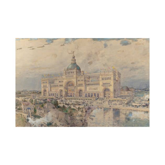 The MacKaye Spectatorium with Iowa Pavillion in Foreground, Columbian Exposition by Childe Hassam by Classic Art Stall