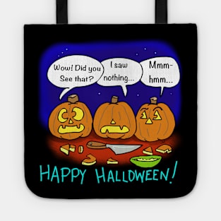 Happy Halloween from three Jack lanterns!!!! Tote