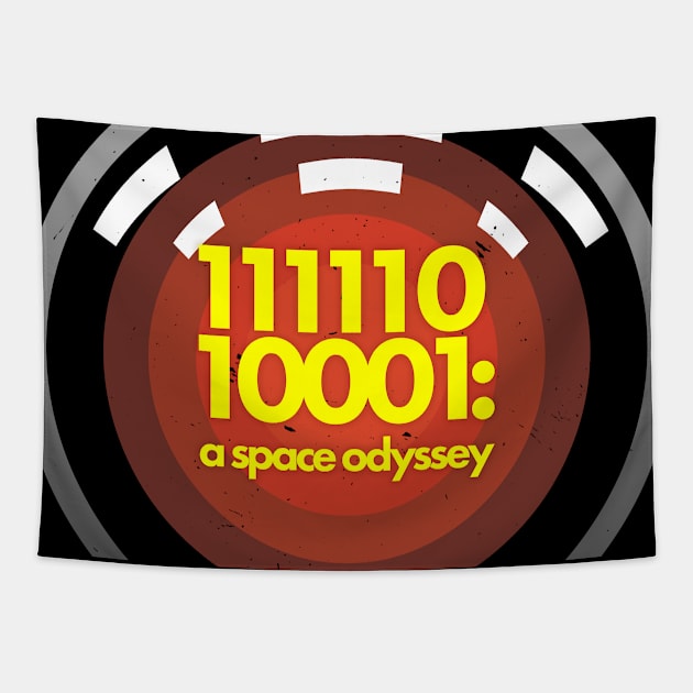 11111010001: a space odyssey Tapestry by MickyJJ