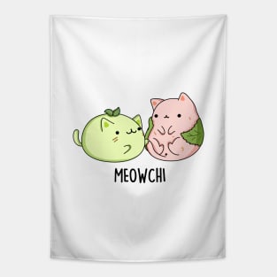 Meowchi Funny Mochi Pun Tapestry