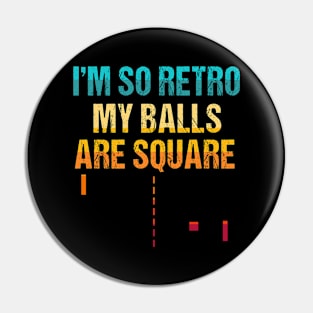 Funny Retro Gamer Tennis Design Pin