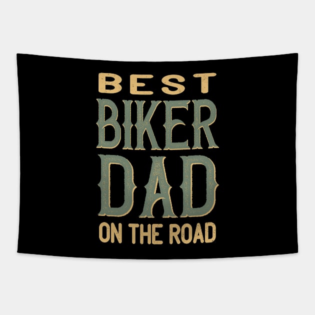 Best Biker Dad Tapestry by Foxxy Merch