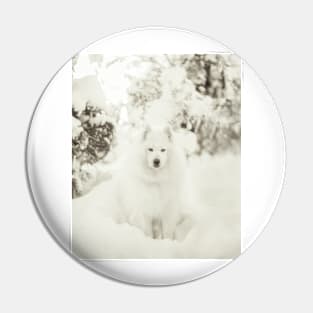 Snowy Samoyed Phone Case Pin