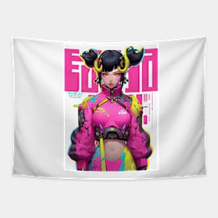 BONE PULVERIZER JURI HAN - STREET FIGHTER | Arcade Game Cute Gamer Girl Anime Manga Pop Art | PROUD OTAKU Tapestry