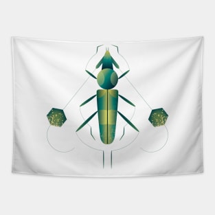 Green Longhorn Beetle Tapestry