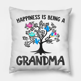 Mothers Day  Birds Happiness Is Being A Grandma Pillow